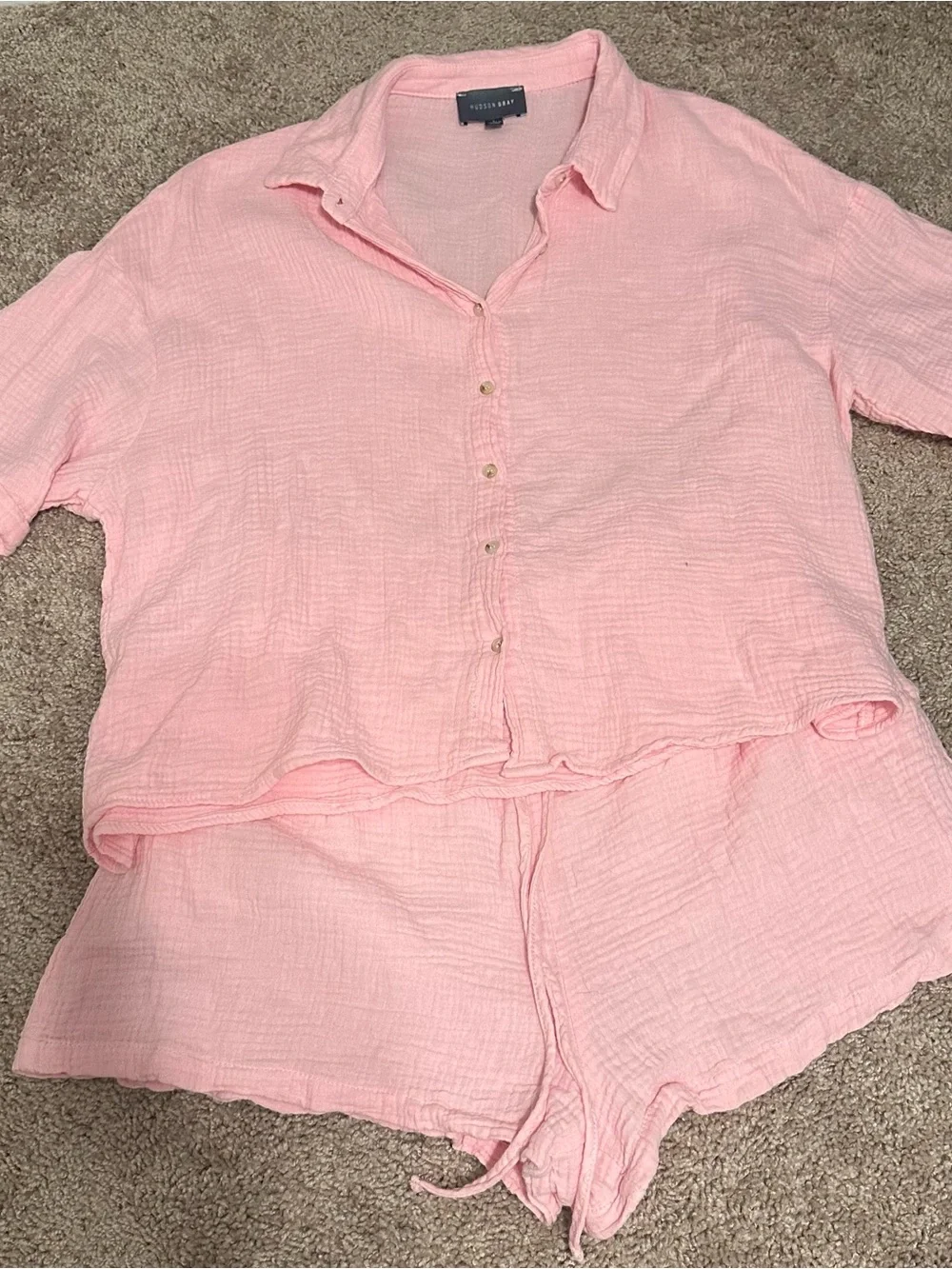 Matching 2 Piece Set - Bubble Gum Pink 100% Cotton